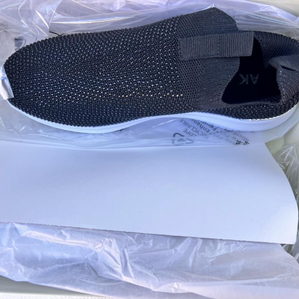 Anne Klein New Sneakers Mylee SlipOn Size 7  Mesh Black brand new with box